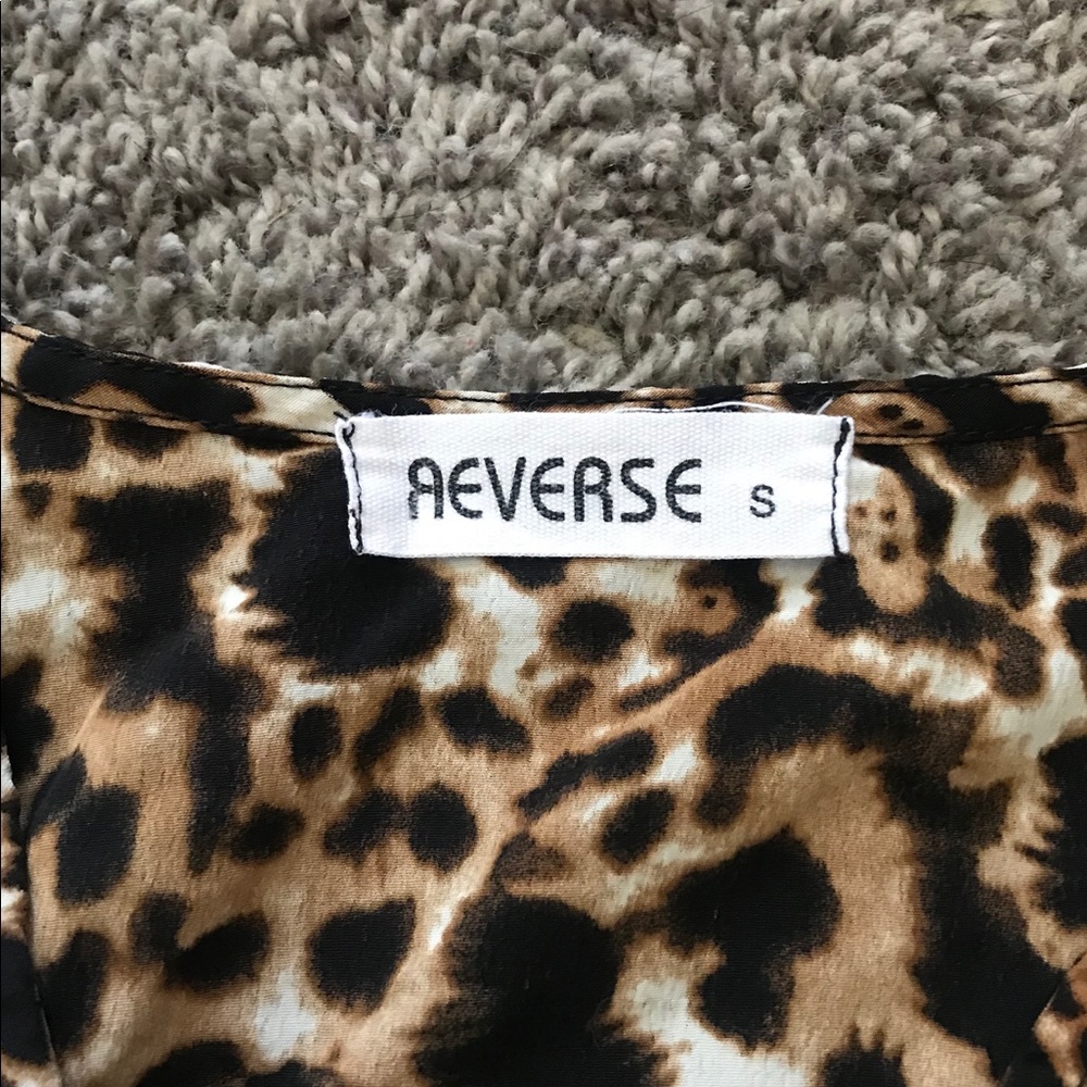 Reverse Leopard Print Wrap Dress - Picture 5 of 12
